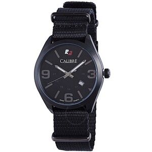 NWT Calibre Trooper Black Dial Black Canvas Strap Men's Watch SC-4T2-13-007
